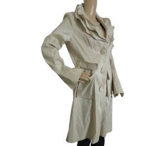 Gilani Iridescent Champagne Light Trench Coat